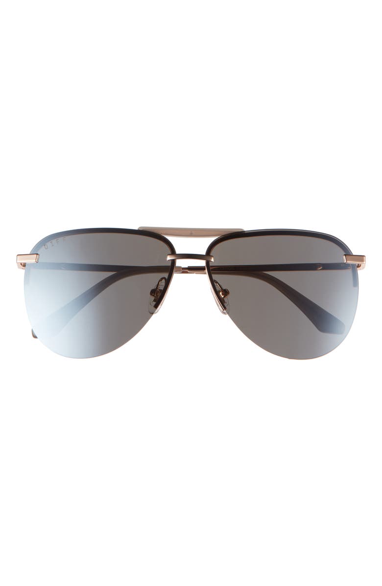 DIFF Tahoe 65mm Oversize Aviator Sunglasses, Main, color, Gold / Silver