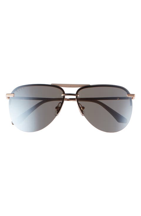 Tahoe 65mm Oversize Aviator Sunglasses