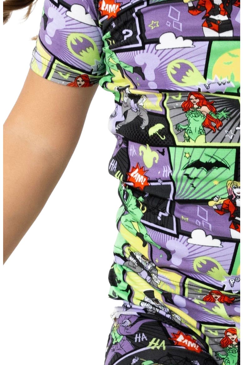 Batman Baddies Kids 2-Piece Short Sleeve & Shorts Pajama Set, Alternate, color, Batman Baddies