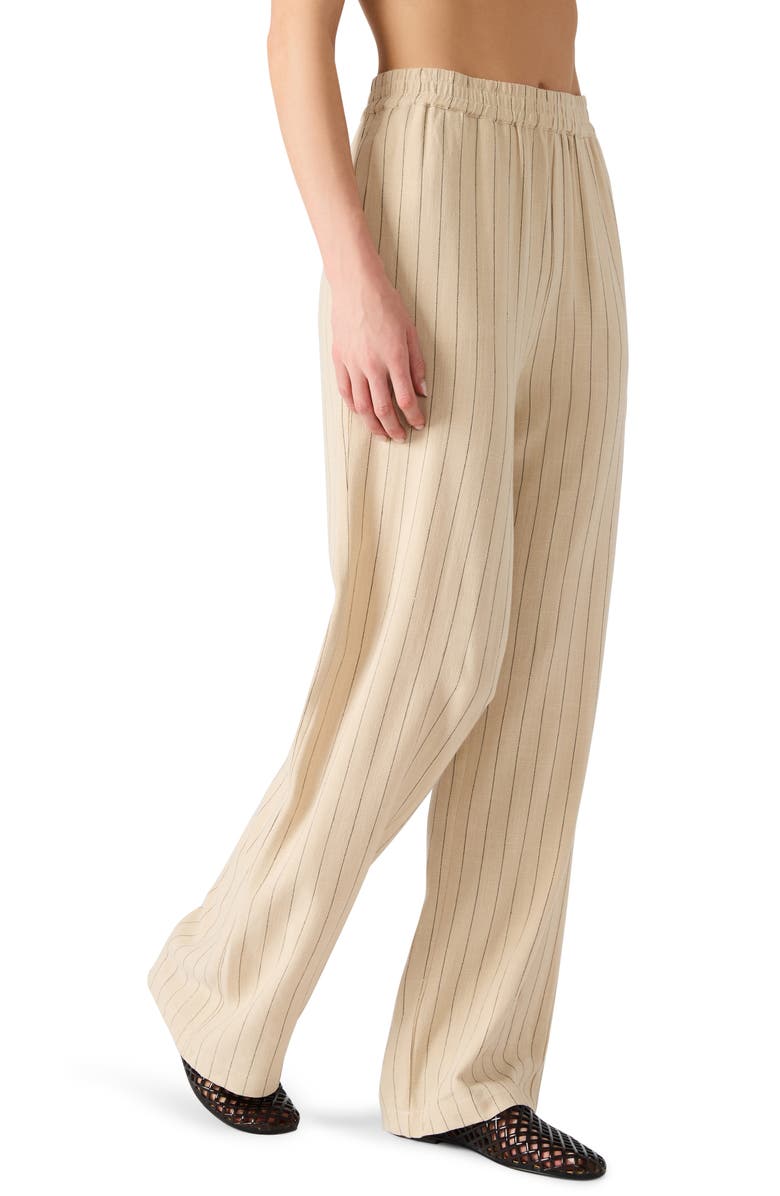 Steve Madden Venetia Stripe Cotton Blend Pull-On Pants, Alternate, color, 