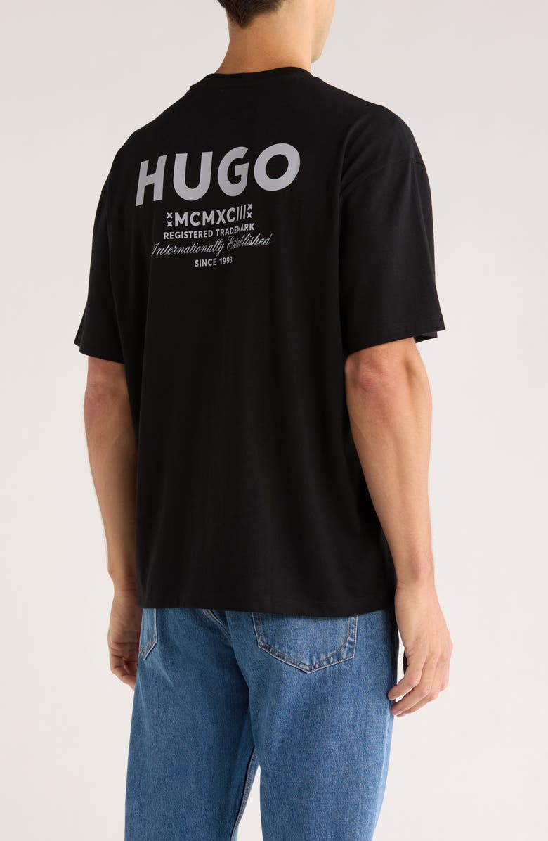 HUGO Nalono Graphic T-Shirt, Alternate, color, Black