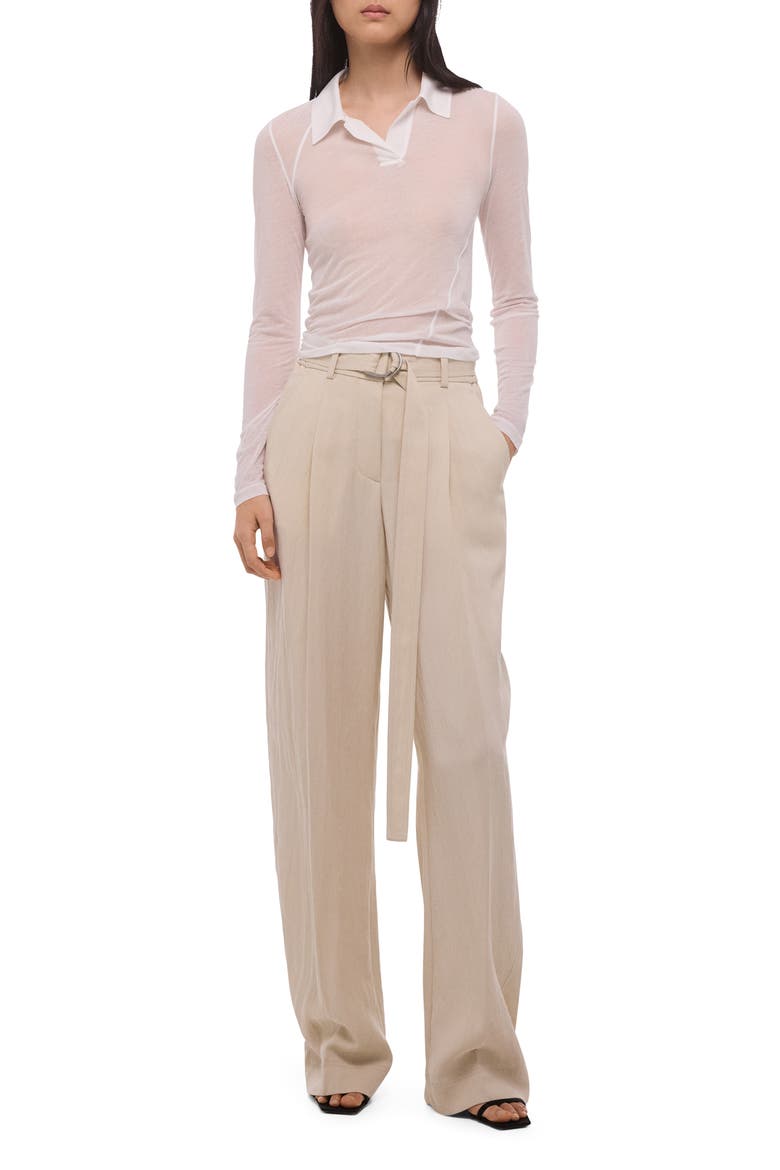Twisted Polo Top, Alternate, color, WHITE - 100