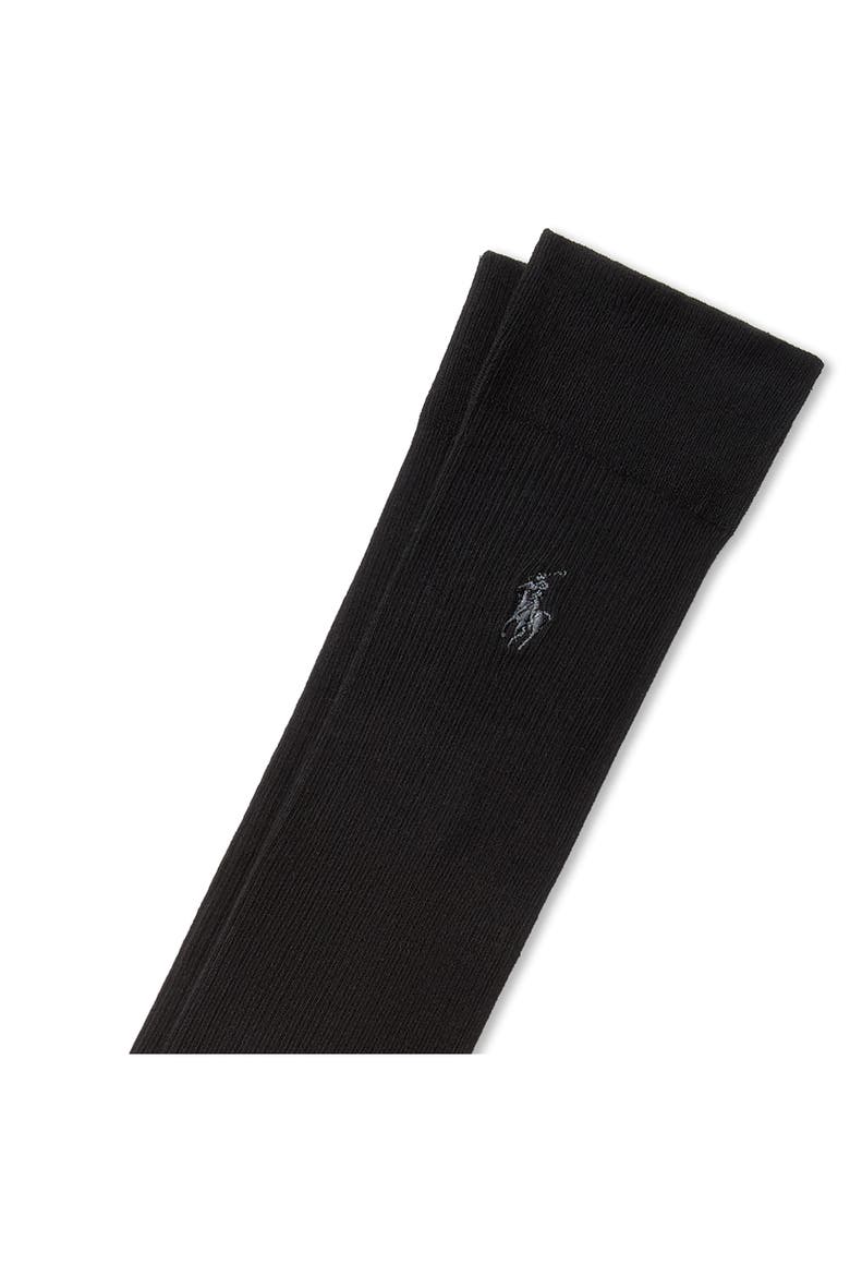 Cotton Blend Rib Knee High Socks, Alternate, color, BLACK