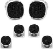 Cufflinks, Inc. Black Pave Crystal Shirt Studs & Cuff Links