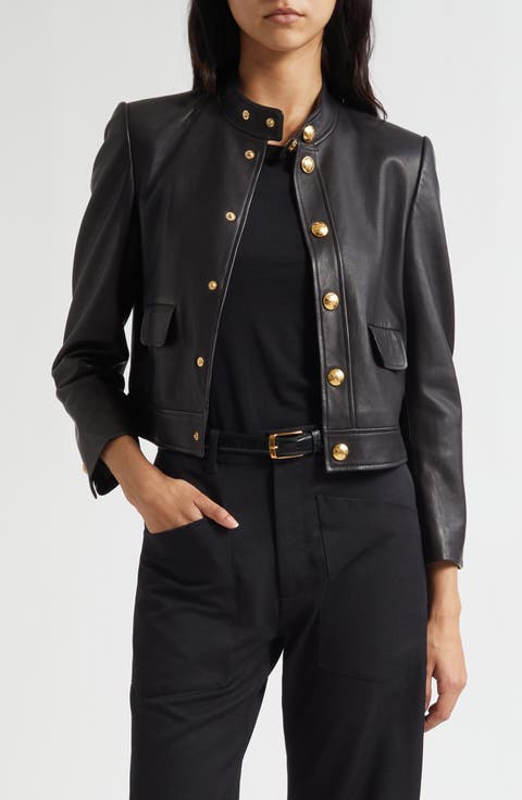 Hadley Crop Leather Jacket
