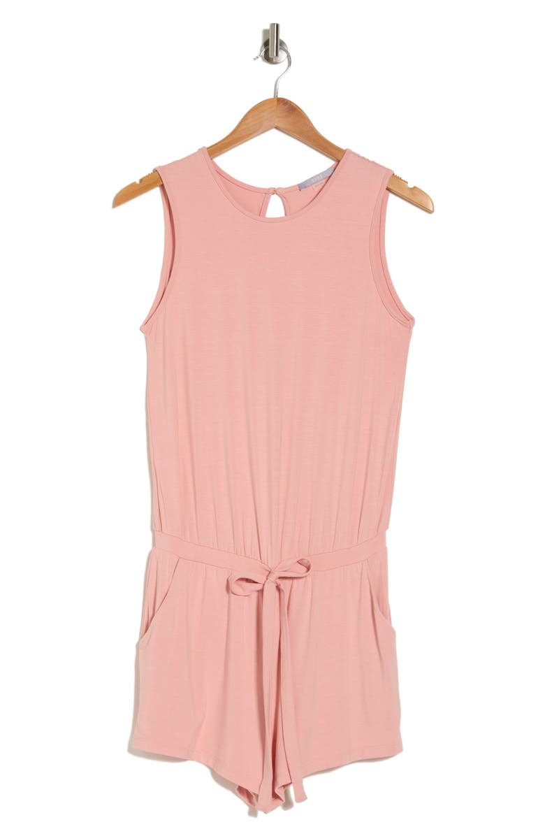 Tart Alita Tie Waist Romper, Alternate, color, Pale Coral