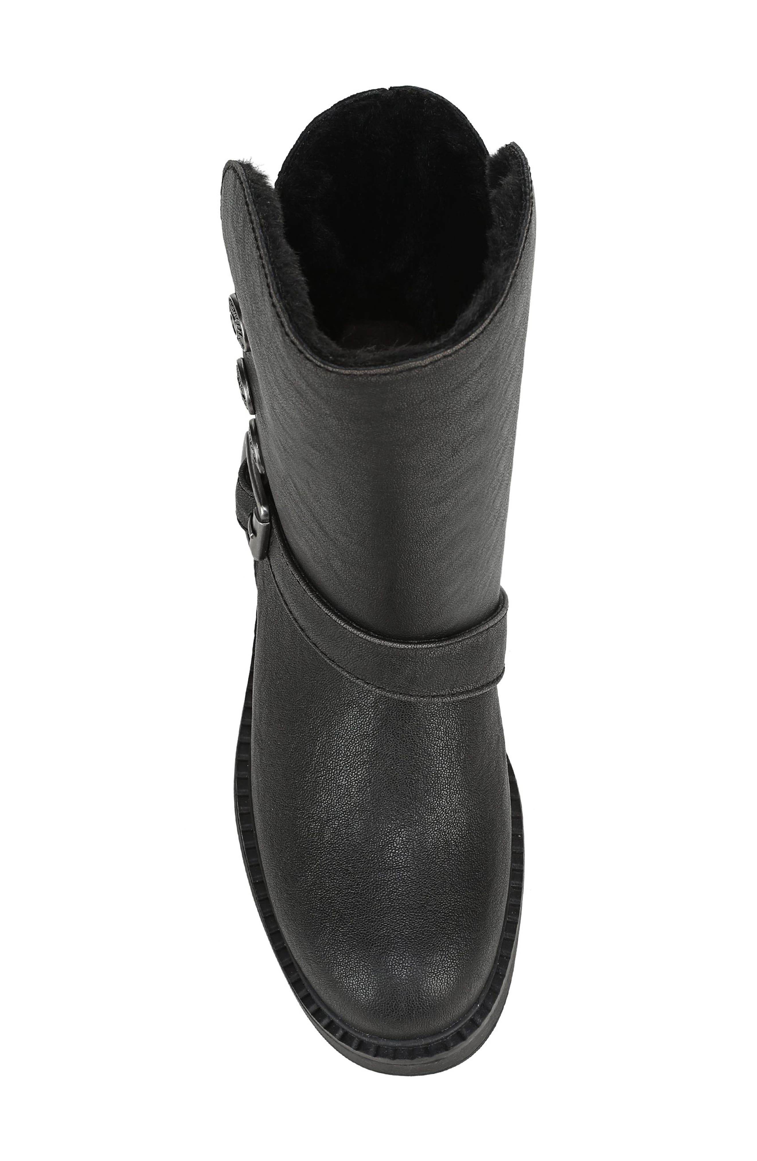 Venice Cozy Faux Fur Lined Boot, Alternate, color, BLACK FAUX LEATHER