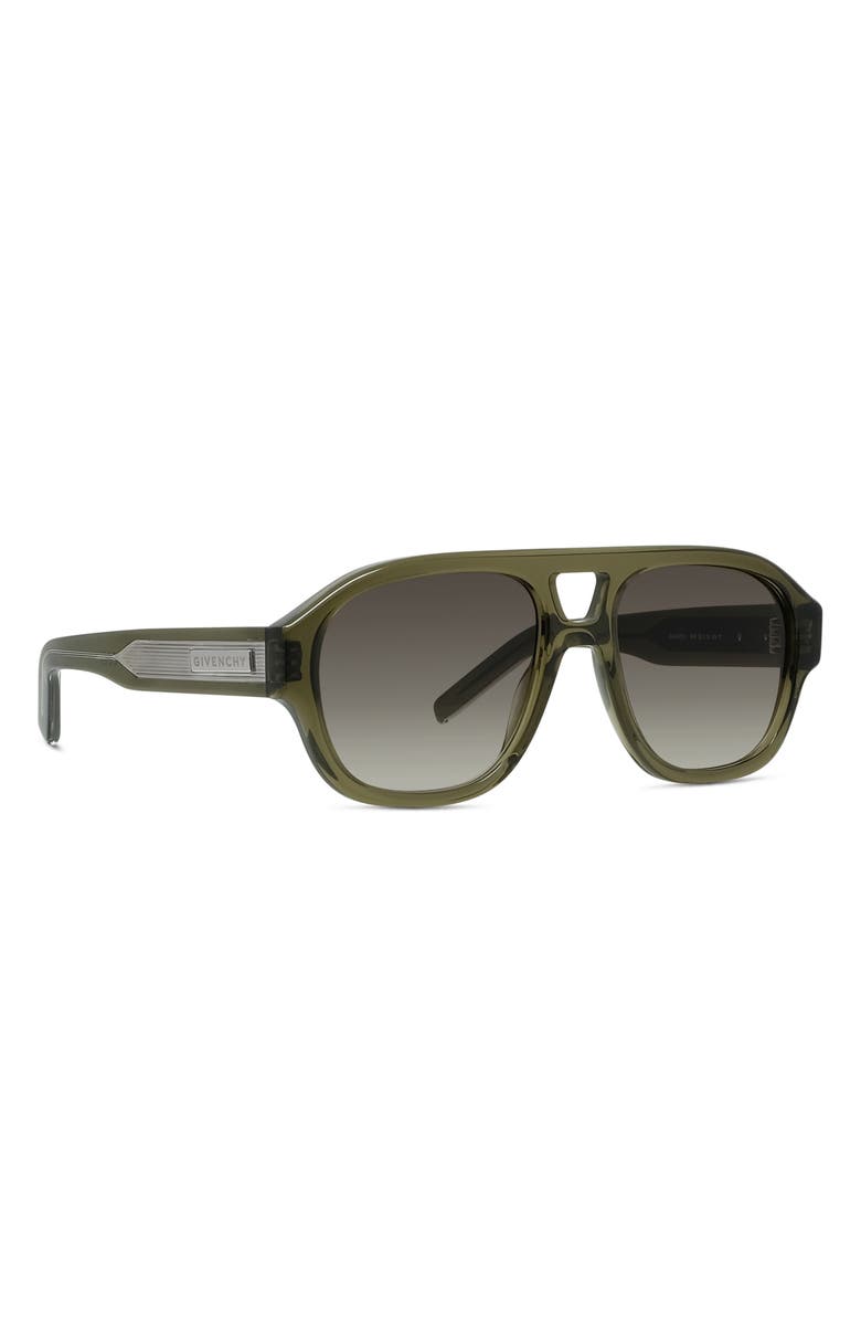 Givenchy Day 55mm Gradient Pilot Sunglasses, Alternate, color, Light Green / Gradient Green
