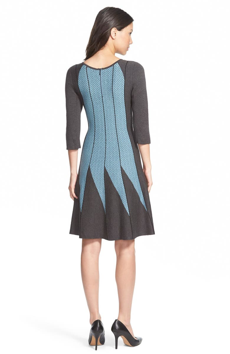 NIC+ZOE 'Waterfall Twirl' Knit Fit & Flare Dress, Alternate, color, 