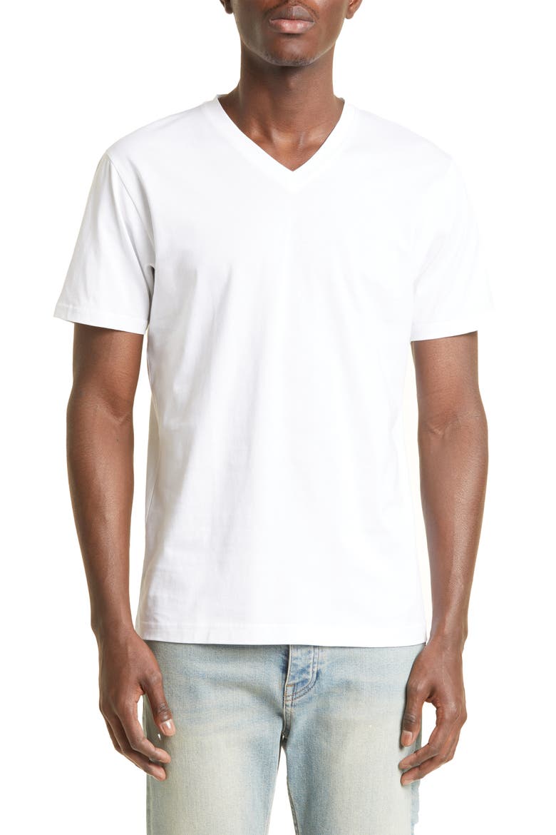 V-Neck T-Shirt, Main, color, WHITE