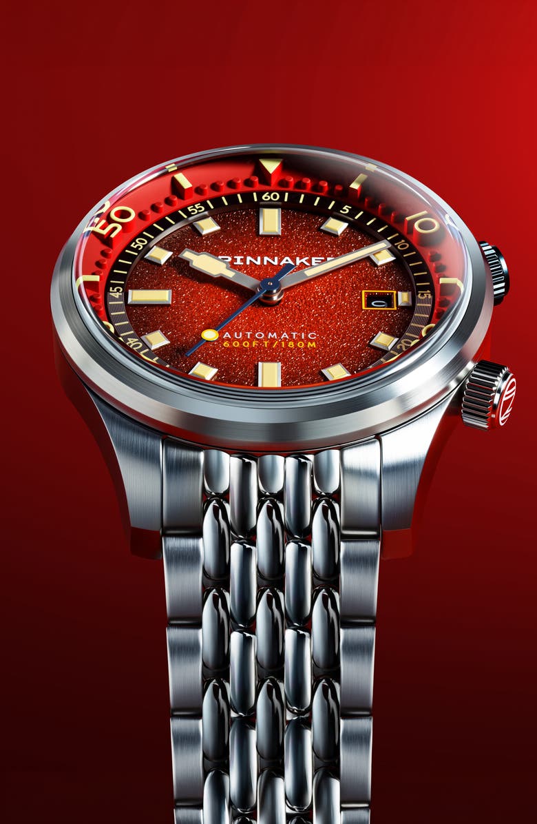 SPINNAKER Bradner Automatic Watch, Alternate, color, Red