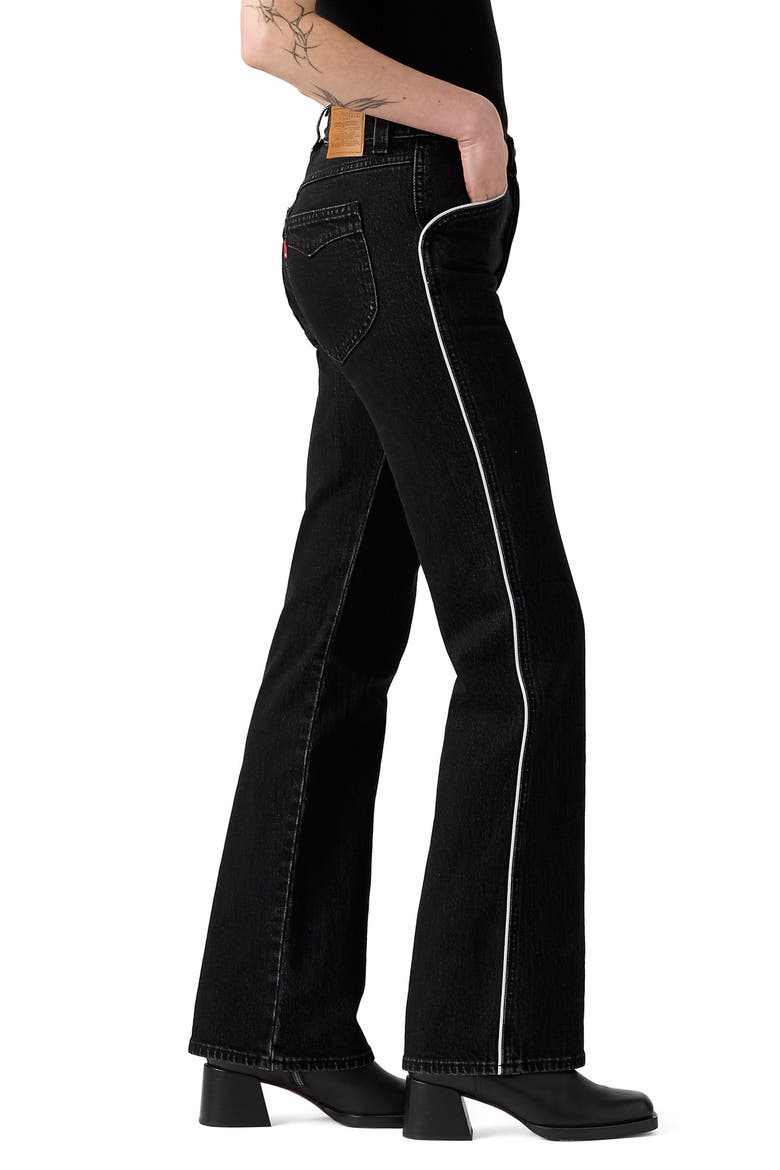 Wedgie Piped High Waist Bootcut Jeans, Alternate, color, SUNSET RIDE
