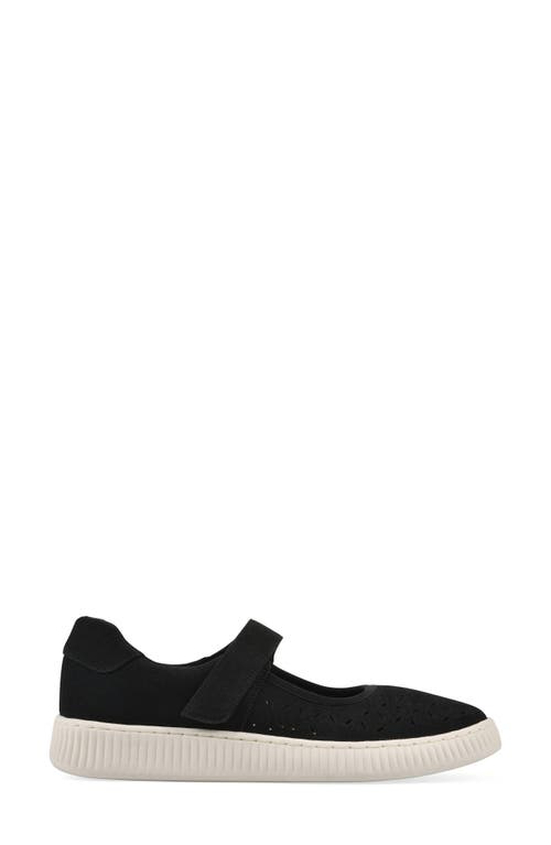 Cliffs By White Mountain Double Mary Jane Sneaker In Black Sueded Smooth
