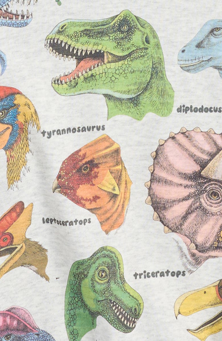 Rock Your Baby Kids' Dino Bright French Terry Sweatshirt, Alternate, color, Grey Marle