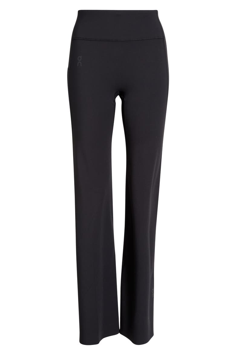 Studio High Waist Flared Leggings, Alternate, color, BLACK