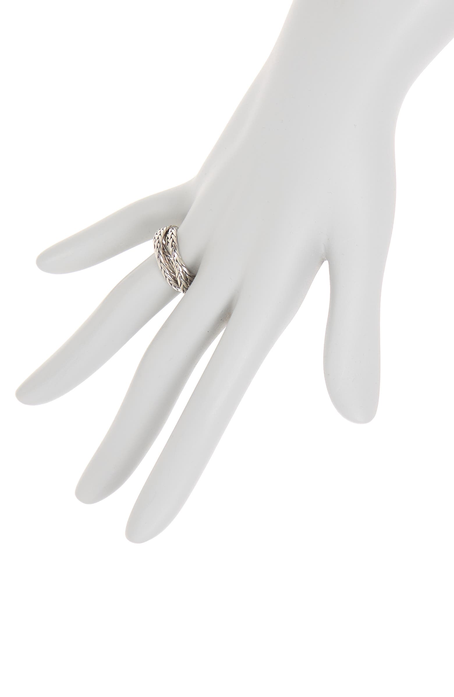 SAMUEL B. Sterling Silver Braided Design Stacked Up Ring | Nordstromrack