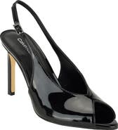 Calvin Klein Dorris Faux Leather Peep Toe Pump