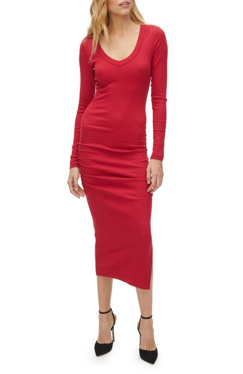 Nova Long Sleeve Rib Dress
