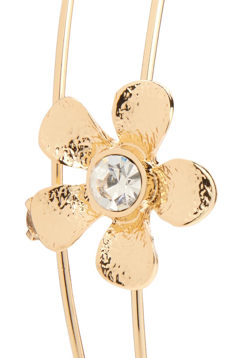 Kids' Flower & Faux Pearl Headband, Alternate, color, GOLD