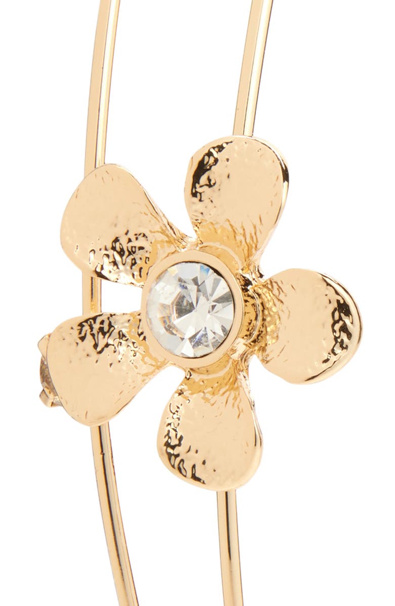 Cara Kids' Flower & Faux Pearl Headband, Alternate, color, Gold