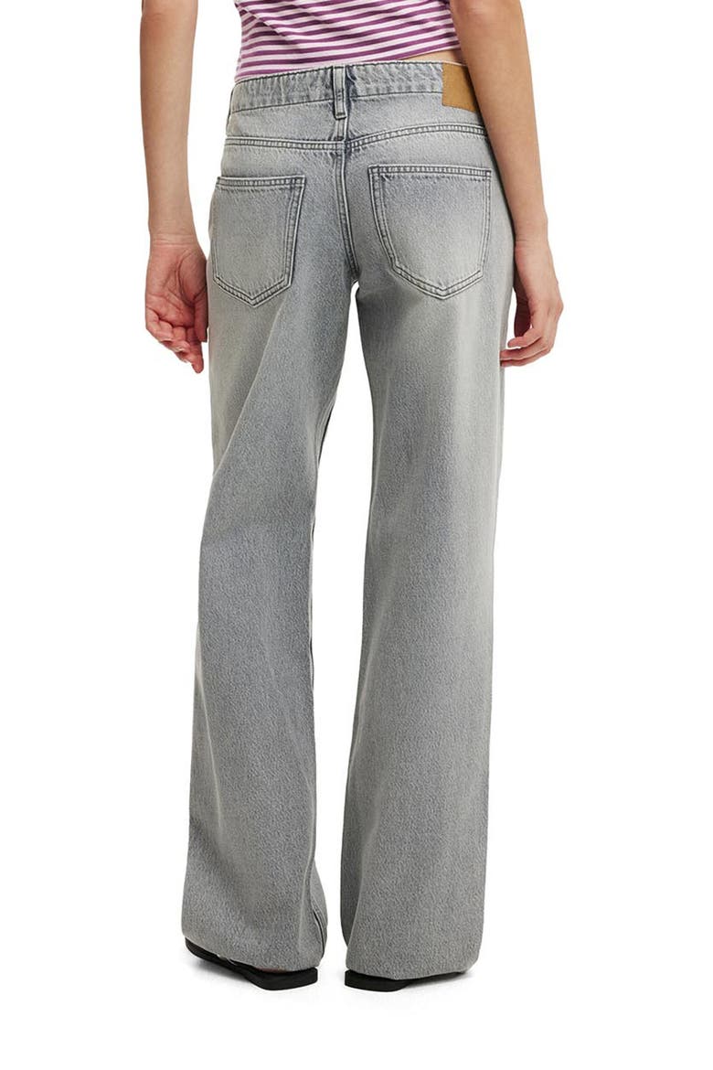 Belted Low Rise Straight Leg Jeans, Alternate, color, ZODIAC GREY BELT