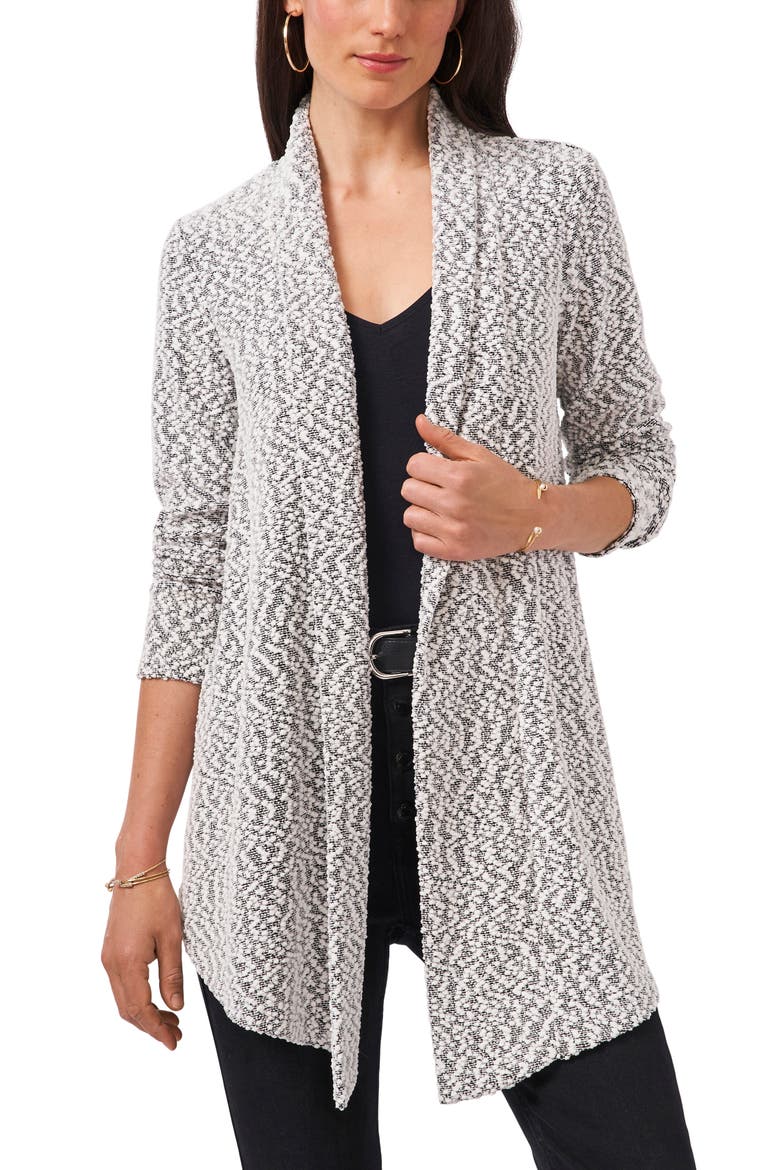 Open Front Long Cardigan, Main, color, NEW IVORY
