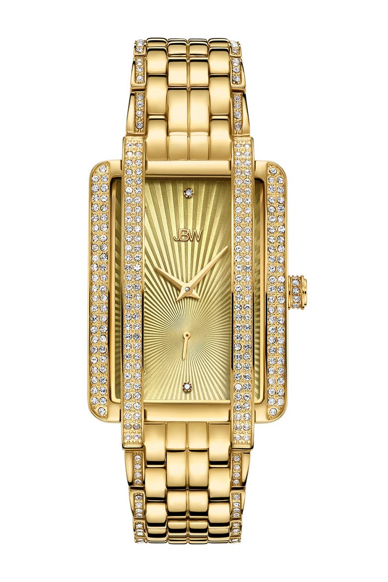 Mink Diamond Bracelet Watch, 28mm, Main, color, GOLD