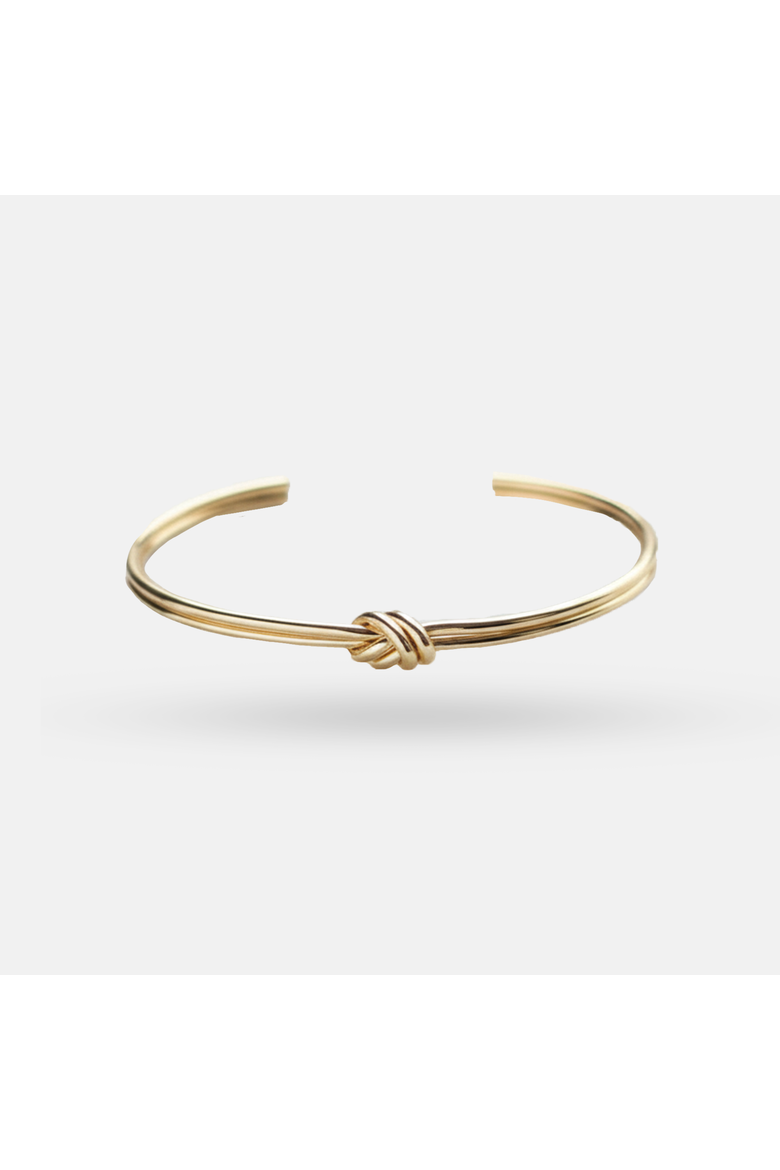 The Reverie Knot Cuff, Main, color, Gold