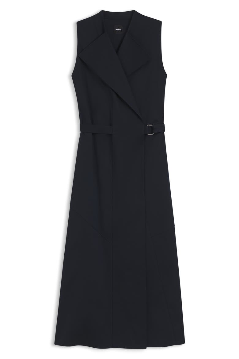 Dimosa Sleeveless Belted Midi Wrap Dress, Main, color, SKY CAPTAIN
