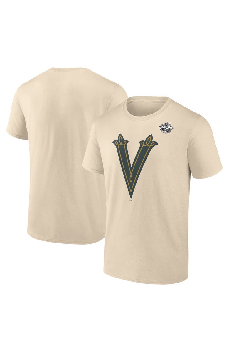 FANATICS Men's Fanatics Branded Cream Vegas Golden Knights 2024 NHL Winter Classic Primary Logo T-Shirt, Main, color,