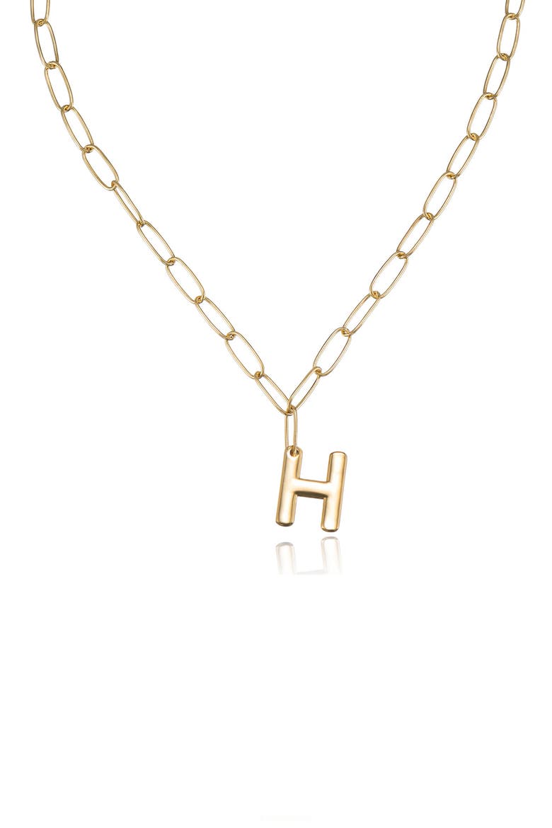 Initial Pendant Necklace, Alternate, color, GOLD - H