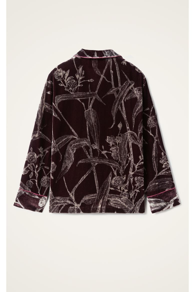 Pajama Shirt, Alternate, color, Bamboo Burgundy