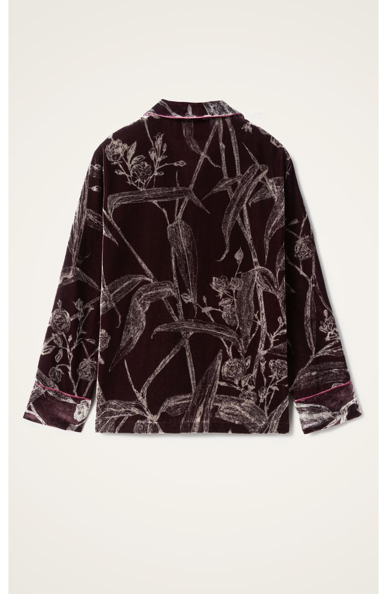 La DoubleJ Pajama Shirt, Alternate, color, Bamboo Burgundy