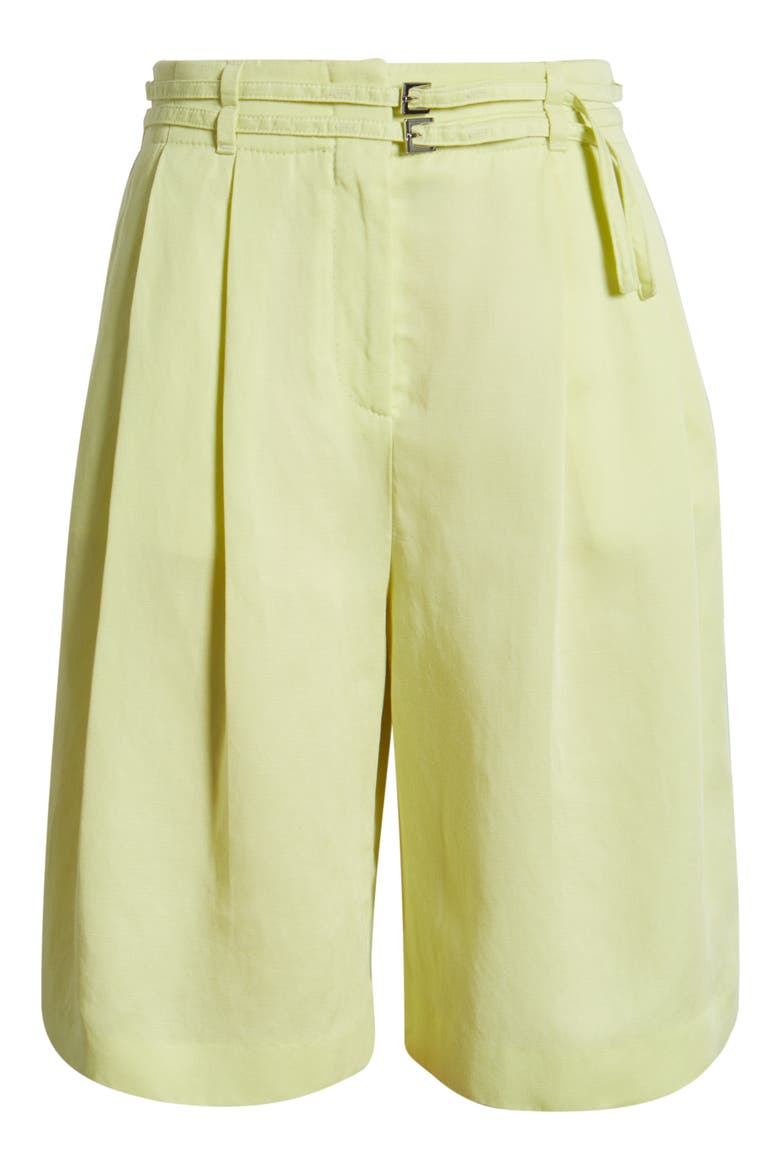Tilena Pleated Belted Shorts, Alternate, color, BRT GRN