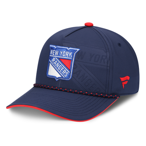 Men's Fanatics Navy New York Rangers On Stage Podium A-Frame Adjustable Hat