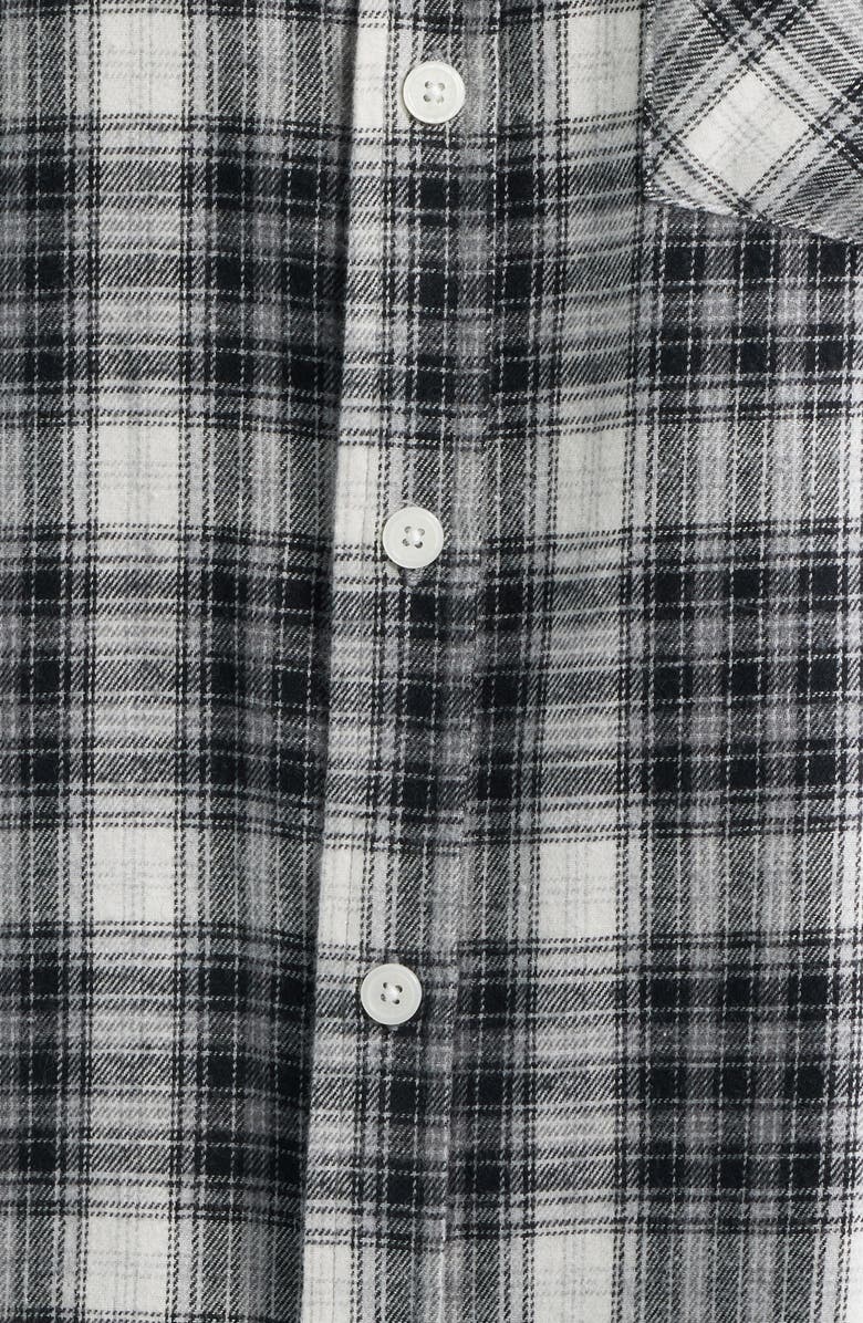 925 Originals Foreman Classic Fit Plaid Flannel Button-Up Shirt, Alternate, color, Black/ Titanium