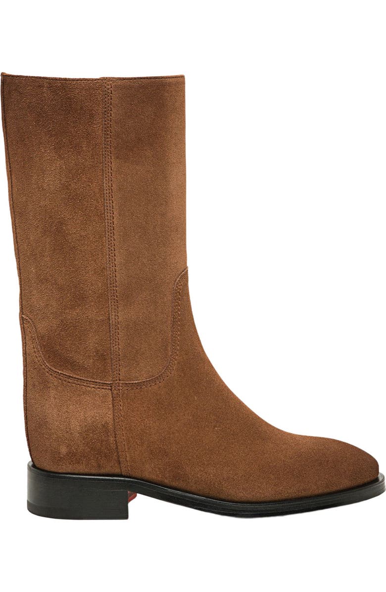 Santoni Suede boot, Main, color, Brown