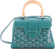 Pre-Owned Goyard Saigon Top Handle Bag Coated Canvas with Leather Mini