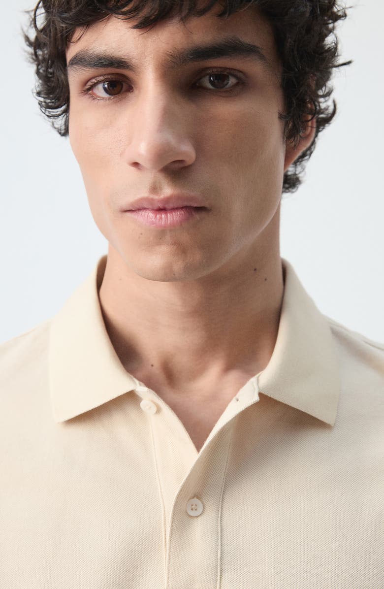 MANGO Regular Fit Cotton Piqué Polo, Alternate, color, Sand