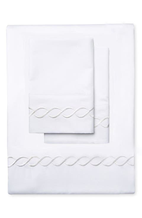 Rope Embroidered 600 Thread Count Cotton Sheet Set
