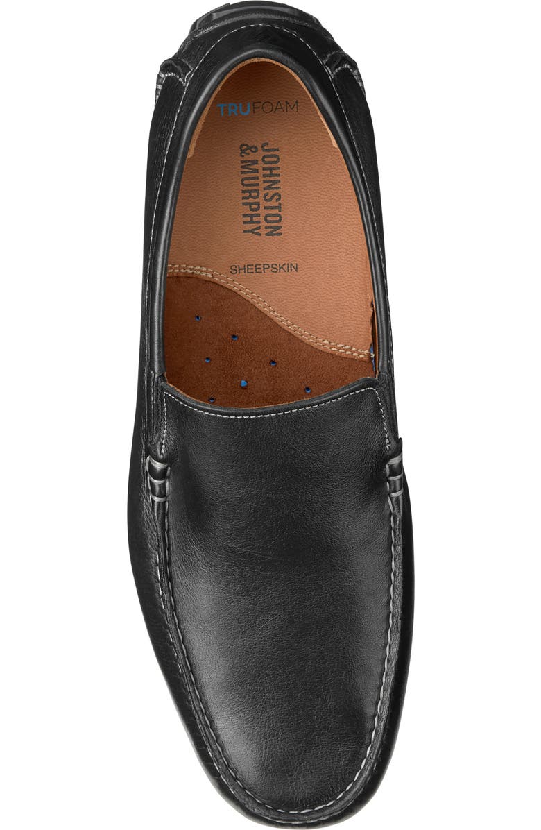 Johnston & Murphy Cort Venetian Loafer, Alternate, color, Black Full Grain