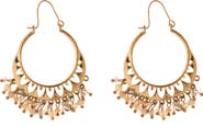 ZAXIE By Stefanie Taylor Shaky Beaded Filigree Hoop Earrings