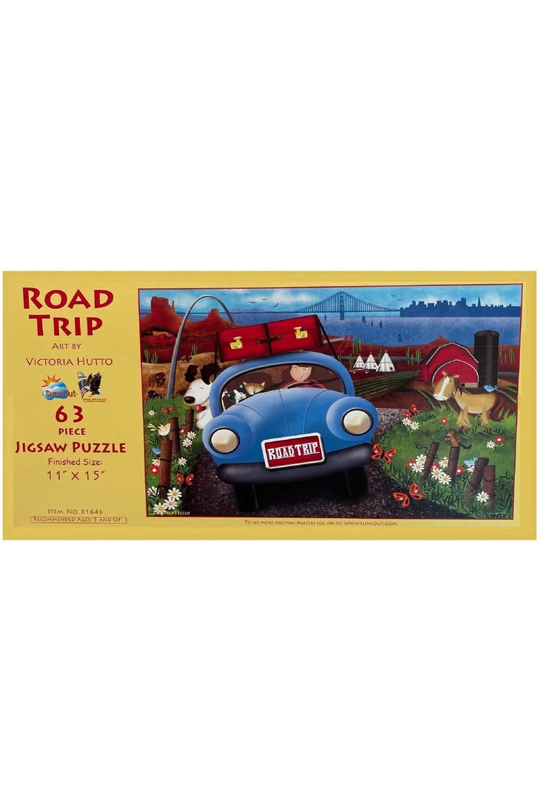 Road Trip 63 piece Jigsaw Puzzle for Adults, Main, color, Multicolor
