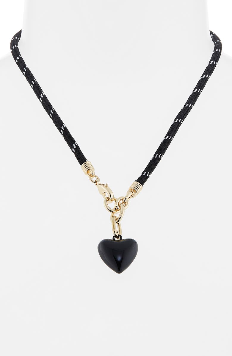 ROXANNE ASSOULIN The Happy Cord Charm Necklace, Alternate, color, Black