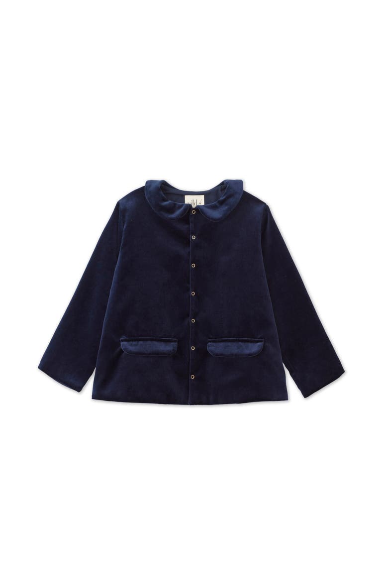 Organic Cotton Velvet Jacket, Main, color, Navy