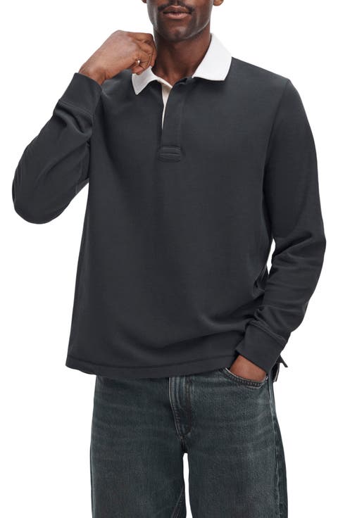 Classic Long Sleeve Pima Cotton Piqué Rugby Polo