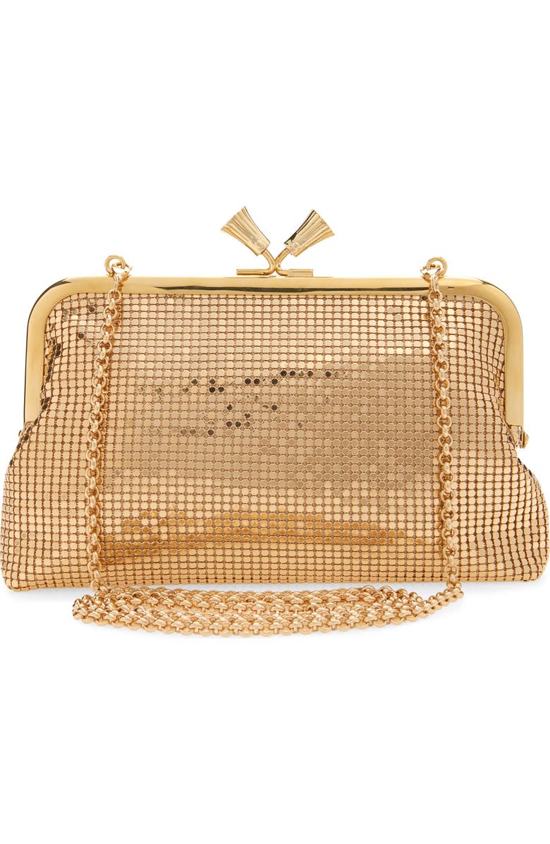 Anya Hindmarch Maud Metallic Mesh Clutch, Alternate, color, Gold