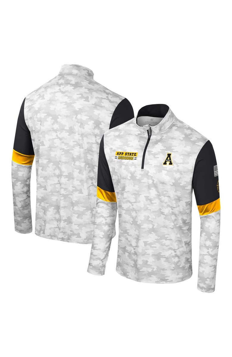 COLOSSEUM Men's Colosseum  Camo Appalachian State Mountaineers OHT Military Appreciation Tomahawk Quarter-Zip Windshirt, Alternate, color, 
