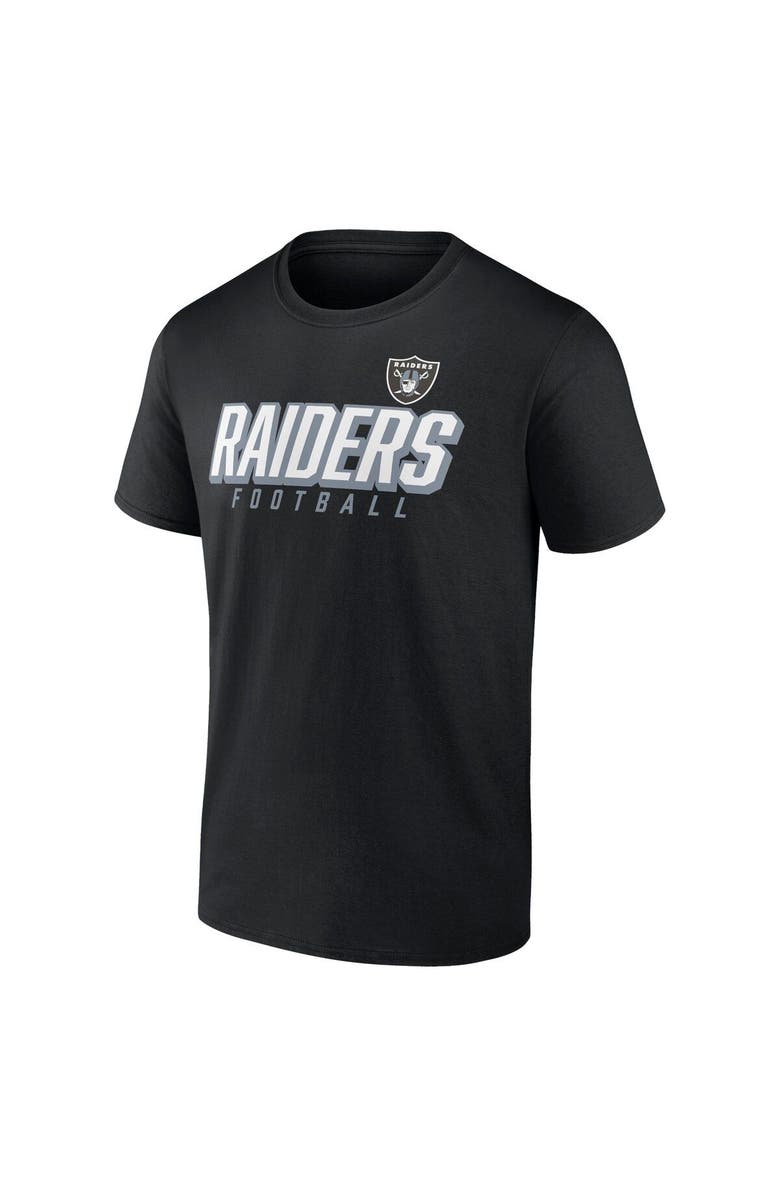 FANATICS Men's Fanatics Branded Black/Silver Las Vegas Raiders Player Pack T-Shirt Combo Set, Alternate, color, Black