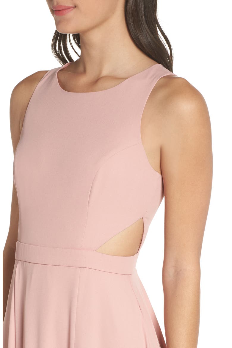 Side Cutout Evening Dress, Alternate, color, BLUSH